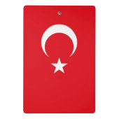 Mini-Zwischenablage mit türkischer Flagge Mini Klemmbrett (Rückseite)