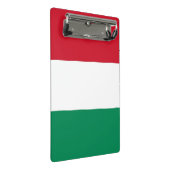 Mini-Zwischenablage mit ungarischer Flagge Mini Klemmbrett (Schrägansicht)