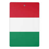 Mini-Zwischenablage mit ungarischer Flagge Mini Klemmbrett (Rückseite)