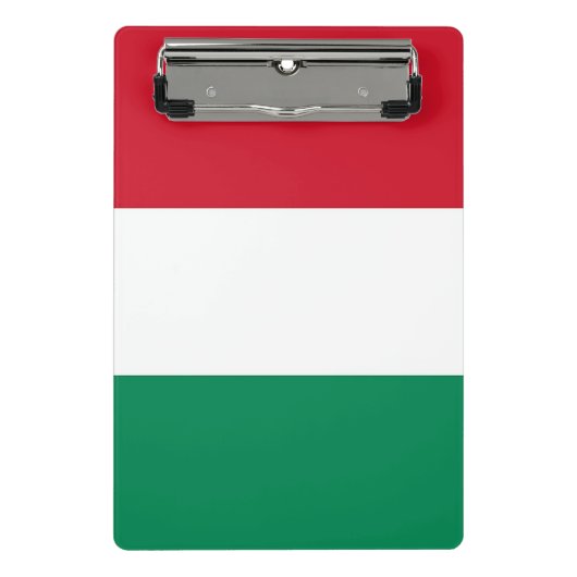 Mini-Zwischenablage mit ungarischer Flagge Mini Klemmbrett (Vorderseite)