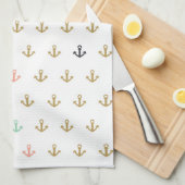 Minianker-Muster Geschirrtuch (Viertel Falte)