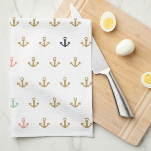 Minianker-Muster Geschirrtuch (Viertel Falte)