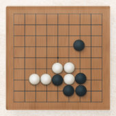 Miniatur 9x9 Gob Board mit Steinen (1) Glasuntersetzer (Vorderseite)