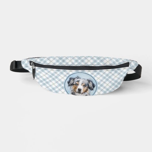 Miniatur American Shepherder Malerei MAS Dog Art Bauchtasche (Vorderseite)