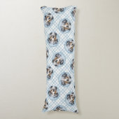 Miniatur American Shepherder Malerei MAS Dog Art Seitenschläferkissen (Vorderseite Vertikal)