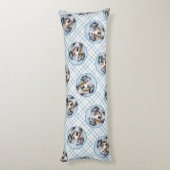 Miniatur American Shepherder Malerei MAS Dog Art Seitenschläferkissen (Rückseite (Vertikal))