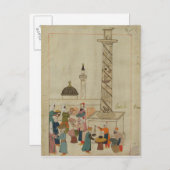 Miniatur aus der "Memorie Turchesche" Postkarte (Vorne/Hinten)