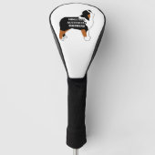 Miniatur-aussie-schwarzer Tri-Name Silo Golf Headcover (Vorderseite)