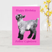 Miniatur-Baby-Ziegenkarte Karte (Gelbe Blume)