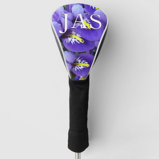 Miniatur Blue Irises Frühblut Golf Headcover (Vorderseite)