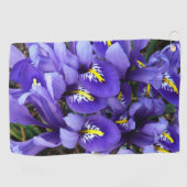 Miniatur Blue Irises Frühblut Golfhandtuch (Horizontal)