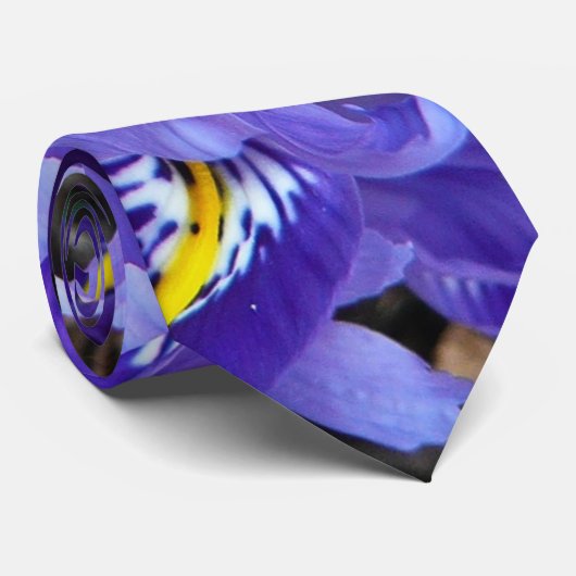Miniatur Blue Irises Frühblut Krawatte (Gerollt)
