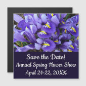 Miniatur Blue Irises Frühblut Magnetkarte (Vorne/Hinten)