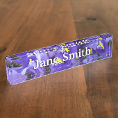 Miniatur Blue Irises Frühblut Namensplakette (Seite)