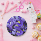 Miniatur Blue Irises Frühblut Pappteller (Party)