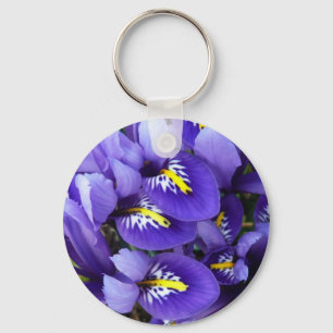 Miniatur Blue Irises Frühblut Schlüsselanhänger
