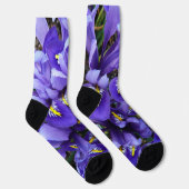 Miniatur Blue Irises Frühblut Socken (Rechts)