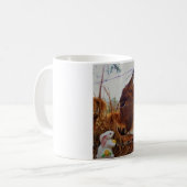 Miniatur Brown Pferd & Ostersonne Kaffeetasse (Vorderseite Links)