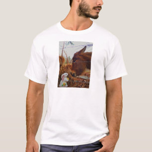 Miniatur Brown Pferd & Ostersonne T-Shirt