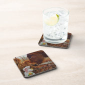 Miniatur Brown Pferd & Ostersonne Untersetzer (Rechte Seite)