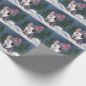 Miniatur Bull Terrier   Geschenkpapier (Ecke)