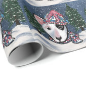 Miniatur Bull Terrier   Geschenkpapier (Rolleneckpunkt)