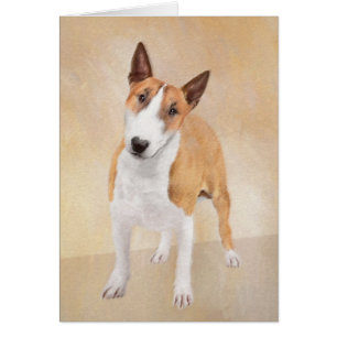 Miniatur Bull Terrier Malerei - Niedlich Original 