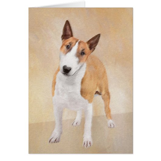 Miniatur Bull Terrier Malerei - Niedlich Original (Vorne)
