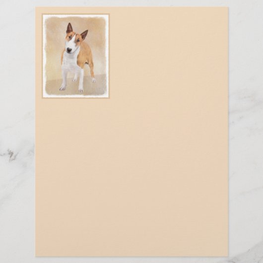 Miniatur Bull Terrier Malerei - Niedlich Original  (Vorderseite)