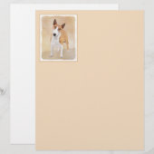 Miniatur Bull Terrier Malerei - Niedlich Original  (Vorne/Hinten)