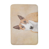 Miniatur Bull Terrier Malerei - Niedlich Original Badematte (Vorderseite Vertikal)