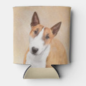 Miniatur Bull Terrier Malerei - Niedlich Original Dosenkühler (Vorderseite)