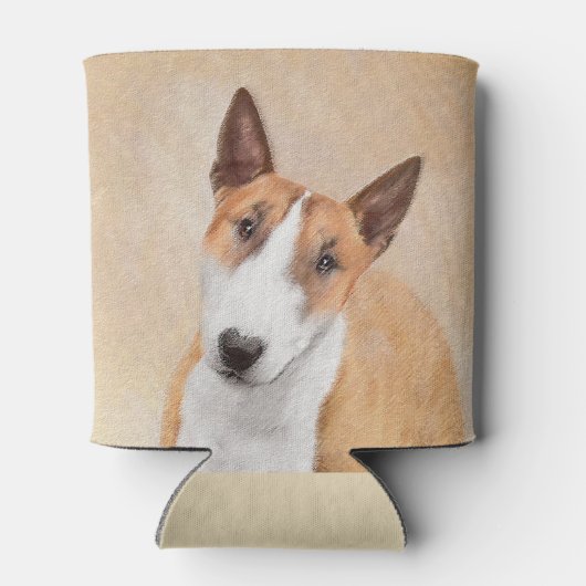 Miniatur Bull Terrier Malerei - Niedlich Original Dosenkühler (Rückseite)