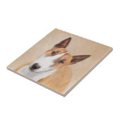 Miniatur Bull Terrier Malerei - Niedlich Original Fliese (Seite)