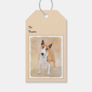 Miniatur Bull Terrier Malerei - Niedlich Original  Geschenkanhänger