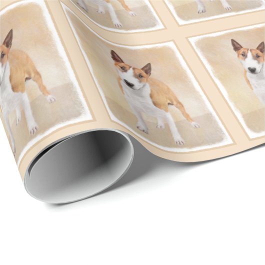 Miniatur Bull Terrier Malerei - Niedlich Original Geschenkpapier (Rolleneckpunkt)