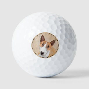 Miniatur Bull Terrier Malerei - Niedlich Original Golfball