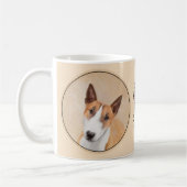 Miniatur Bull Terrier Malerei - Niedlich Original Kaffeetasse (Links)