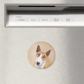 Miniatur Bull Terrier Malerei - Niedlich Original Magnet (In Situ (Geschirrspüler))
