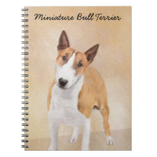 Miniatur Bull Terrier Malerei - Niedlich Original Notizblock