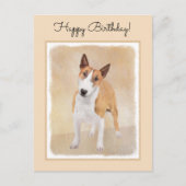 Miniatur Bull Terrier Malerei - Niedlich Original Postkarte (Vorderseite)
