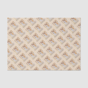 Miniatur Bull Terrier Malerei - Niedlich Original Seidenpapier