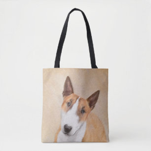 Miniatur Bull Terrier Malerei - Niedlich Original  Tasche