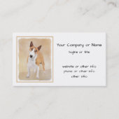 Miniatur Bull Terrier Malerei - Niedlich Original  Visitenkarte (Vorderseite)