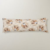 Miniatur Bull Terrier Malerei Original Hunde Kunst Seitenschläferkissen (Rückseite)