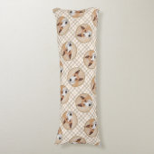 Miniatur Bull Terrier Malerei Original Hunde Kunst Seitenschläferkissen (Vorderseite Vertikal)