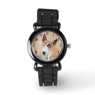 Miniatur Bull Terrier Painting - Original Hunde Ku Armbanduhr