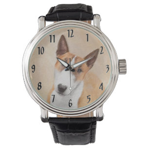 Miniatur Bull Terrier Painting - Original Hunde Ku Armbanduhr