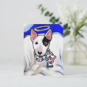 Miniatur Bull Terrier Postkarte (Stehend Vorderseite)
