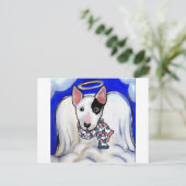 Miniatur Bull Terrier Postkarte (Stehend Vorderseite)